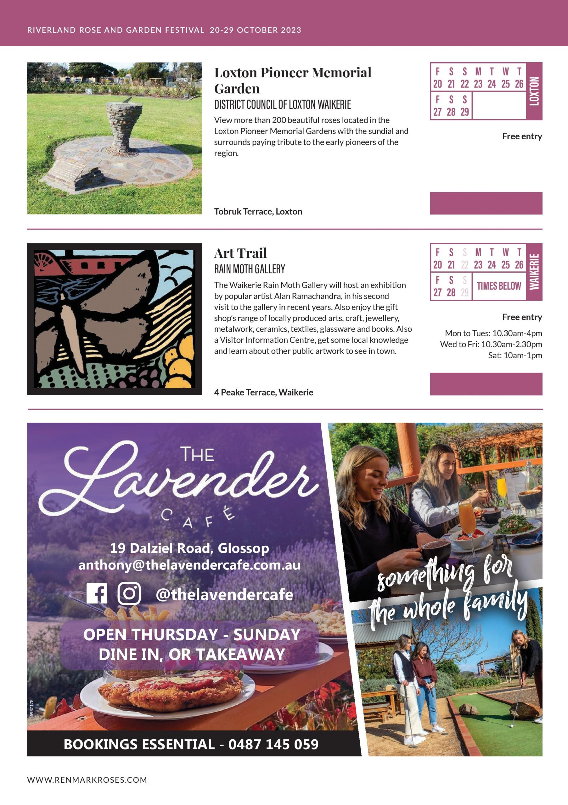 Events & Attractions Riverland Rose and Garden Festival