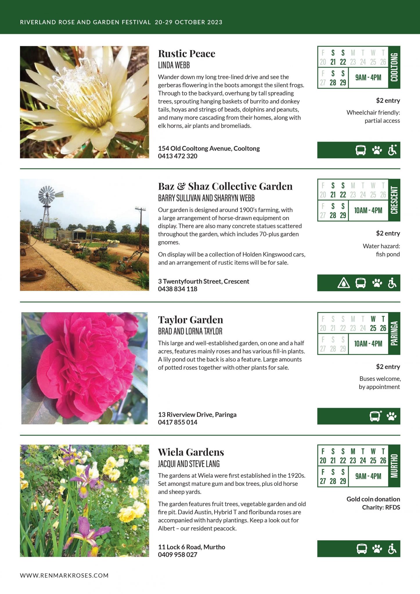 Open Gardens Riverland Rose and Garden Festival